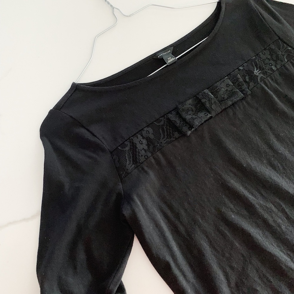 Lace Bow Elbow Sleeve Tee